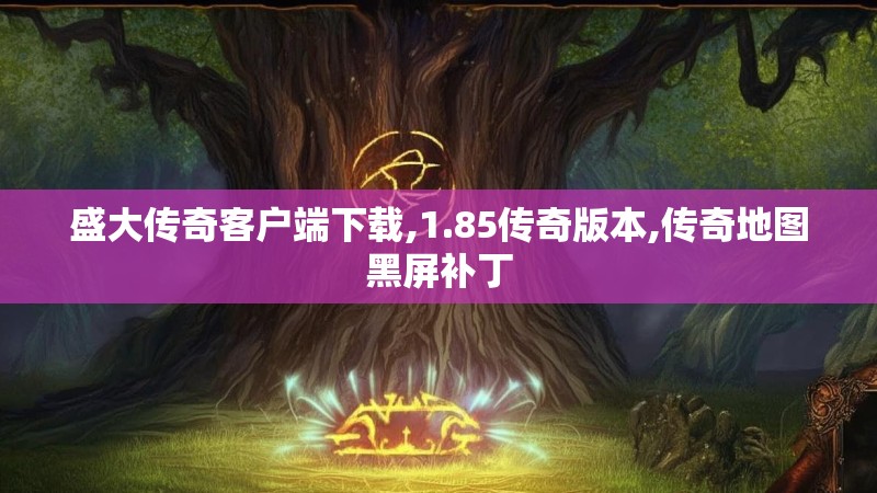 盛大传奇客户端下载,1.85传奇版本,传奇地图黑屏补丁