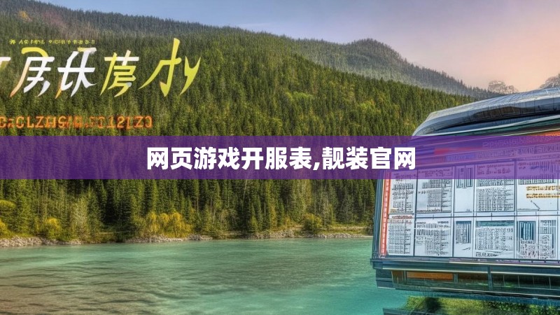 网页游戏开服表,靓装官网