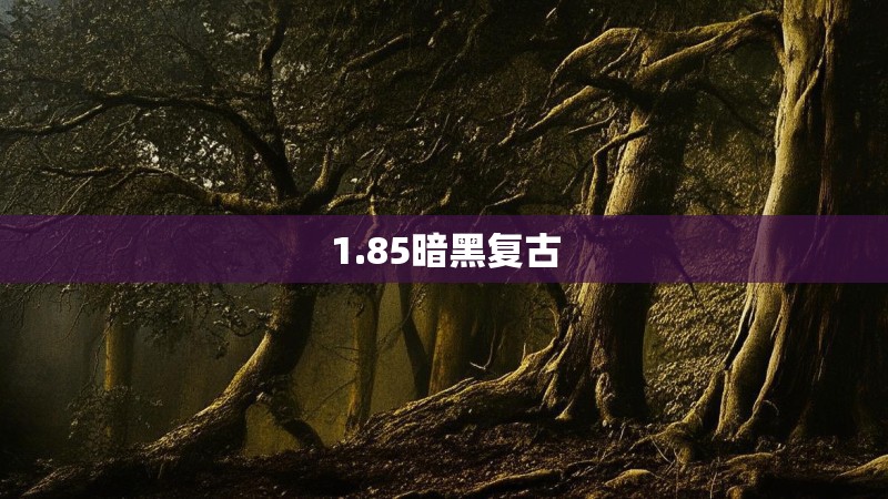 1.85暗黑复古