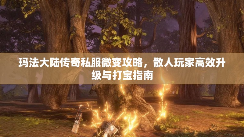 玛法大陆传奇私服微变攻略，散人玩家高效升级与打宝指南