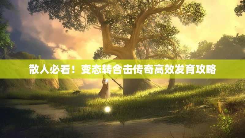 散人必看！变态转合击传奇高效发育攻略