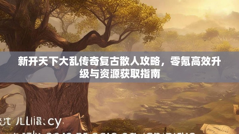 新开天下大乱传奇复古散人攻略，零氪高效升级与资源获取指南
