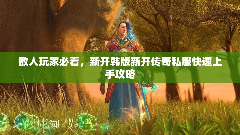 散人玩家必看，新开韩版新开传奇私服快速上手攻略