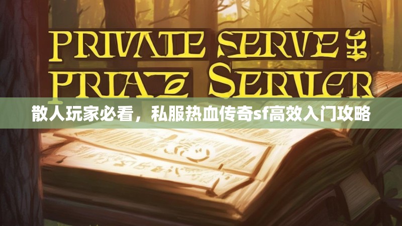 散人玩家必看，私服热血传奇sf高效入门攻略
