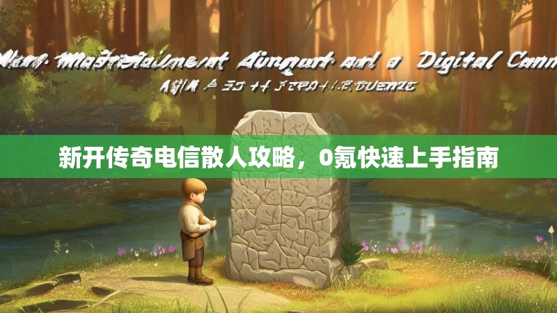 新开传奇电信散人攻略，0氪快速上手指南