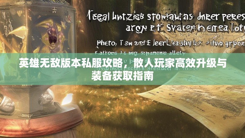 英雄无敌版本私服攻略，散人玩家高效升级与装备获取指南