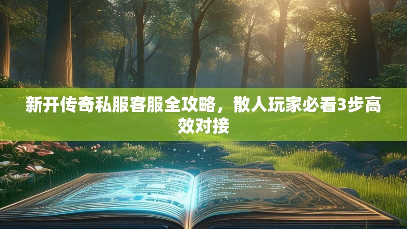 新开传奇私服客服全攻略，散人玩家必看3步高效对接