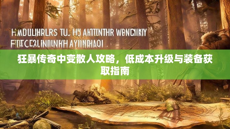 狂暴传奇中变散人攻略，低成本升级与装备获取指南