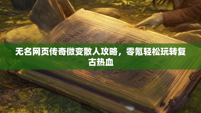 无名网页传奇微变散人攻略，零氪轻松玩转复古热血