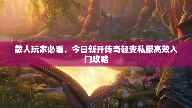 散人玩家必看，今日新开传奇轻变私服高效入门攻略