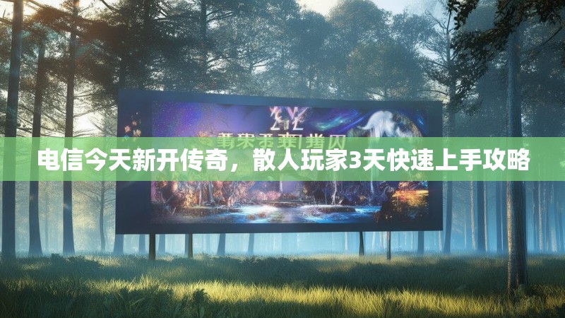 电信今天新开传奇，散人玩家3天快速上手攻略