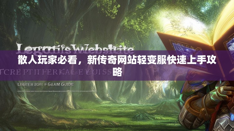 散人玩家必看，新传奇网站轻变服快速上手攻略