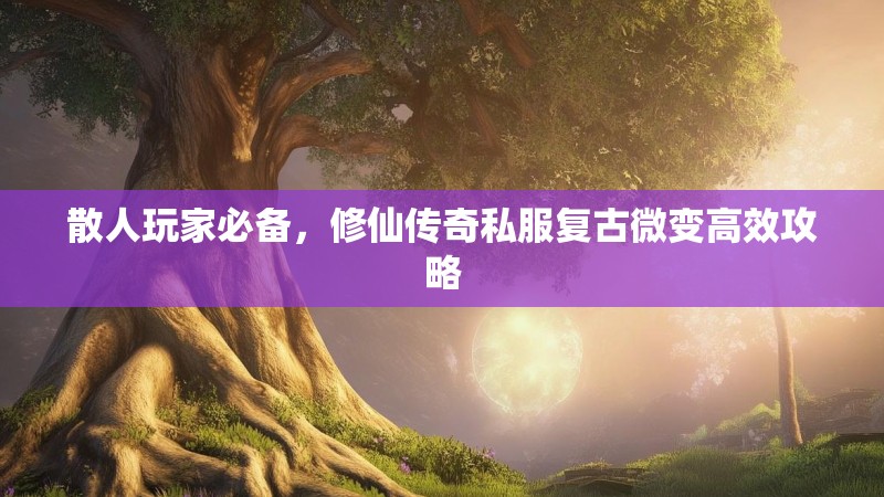 散人玩家必备，修仙传奇私服复古微变高效攻略