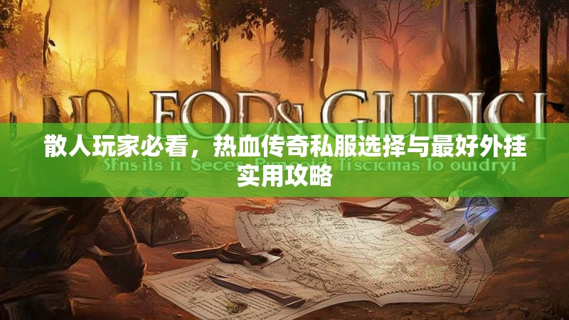 散人玩家必看，热血传奇私服选择与最好外挂实用攻略