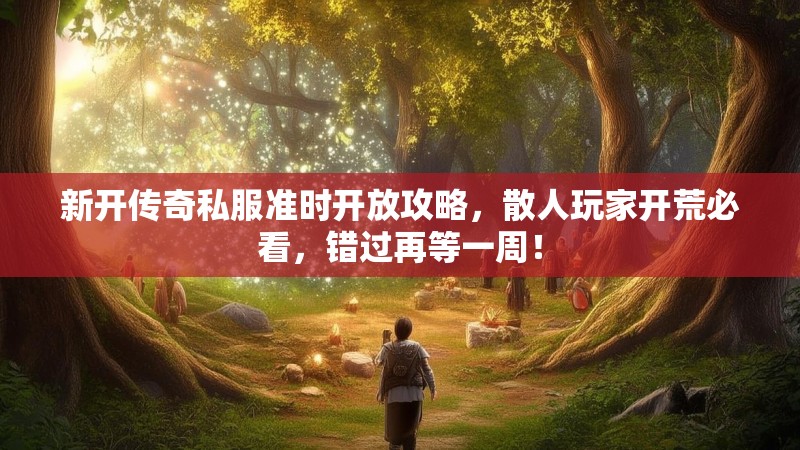 新开传奇私服准时开放攻略，散人玩家开荒必看，错过再等一周！