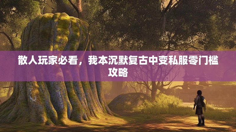 散人玩家必看，我本沉默复古中变私服零门槛攻略