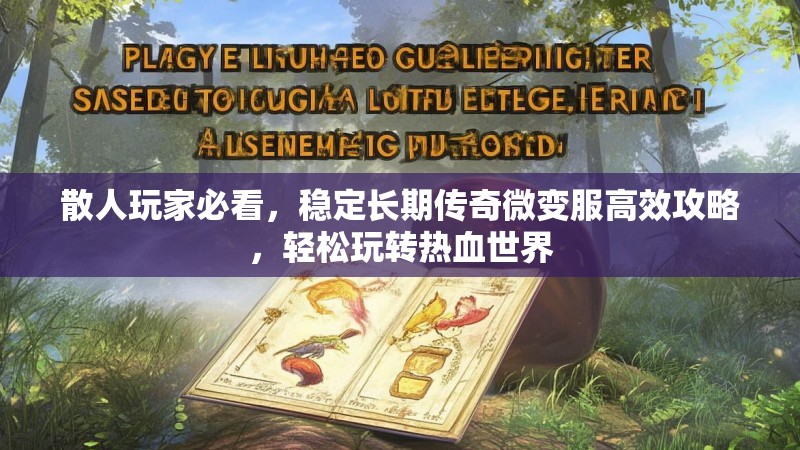 散人玩家必看，稳定长期传奇微变服高效攻略，轻松玩转热血世界