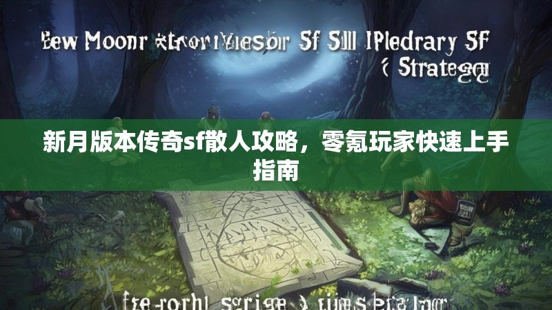 新月版本传奇sf散人攻略，零氪玩家快速上手指南