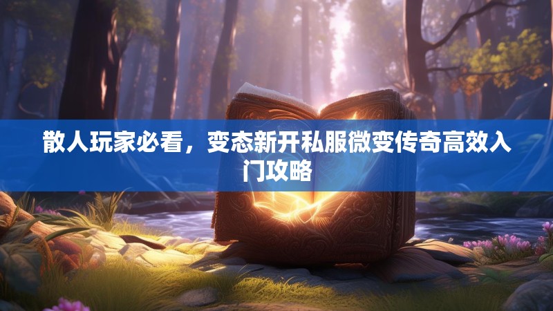 散人玩家必看，变态新开私服微变传奇高效入门攻略