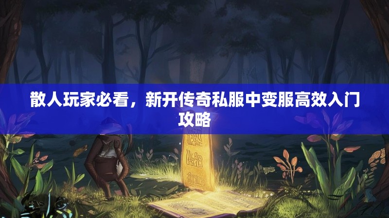 散人玩家必看，新开传奇私服中变服高效入门攻略