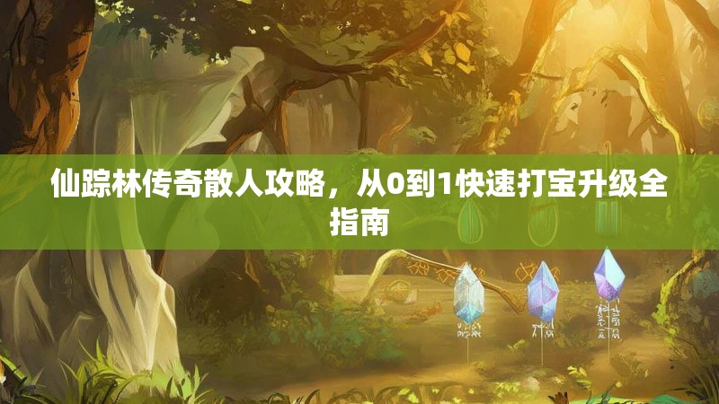 仙踪林传奇散人攻略，从0到1快速打宝升级全指南