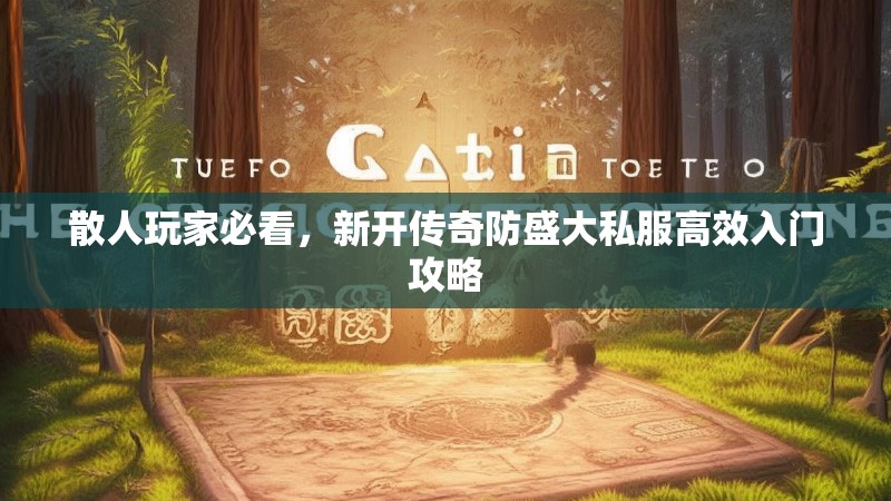 散人玩家必看，新开传奇防盛大私服高效入门攻略