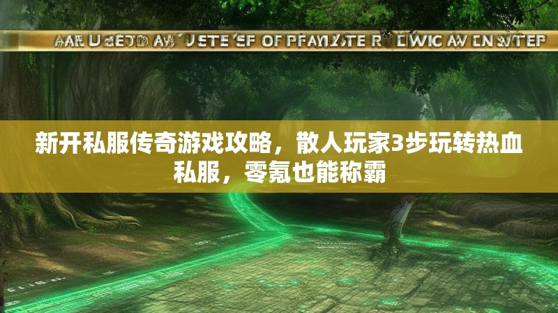 新开私服传奇游戏攻略，散人玩家3步玩转热血私服，零氪也能称霸