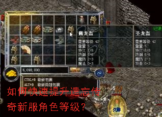 如何快速提升遗忘传奇新服角色等级？