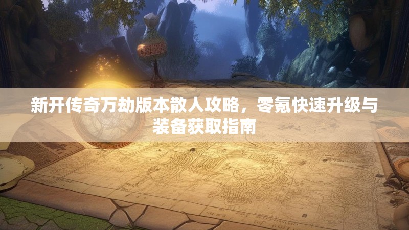 新开传奇万劫版本散人攻略，零氪快速升级与装备获取指南