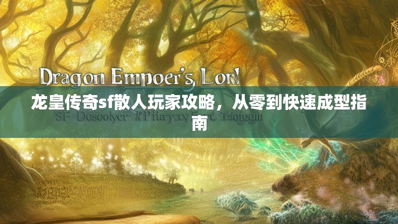 龙皇传奇sf散人玩家攻略，从零到快速成型指南