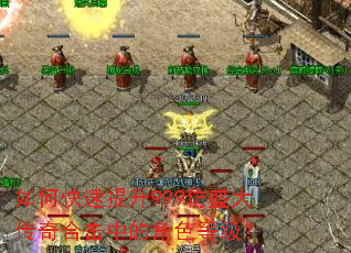 如何快速提升999仿盛大传奇合击中的角色等级？