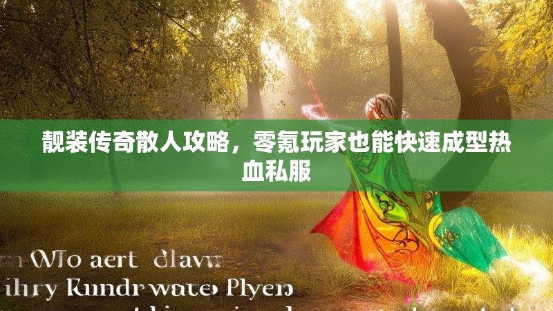 靓装传奇散人攻略，零氪玩家也能快速成型热血私服