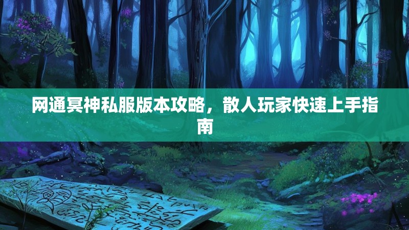 网通冥神私服版本攻略，散人玩家快速上手指南