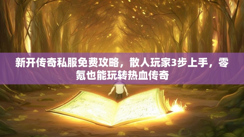 新开传奇私服免费攻略，散人玩家3步上手，零氪也能玩转热血传奇