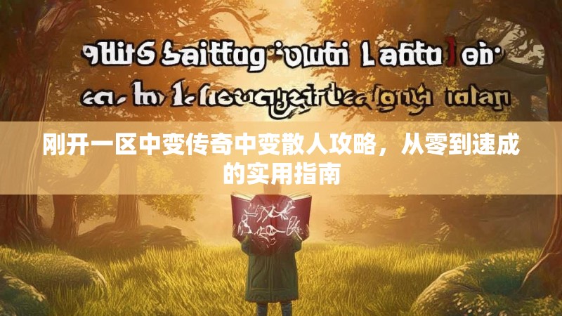 刚开一区中变传奇中变散人攻略，从零到速成的实用指南