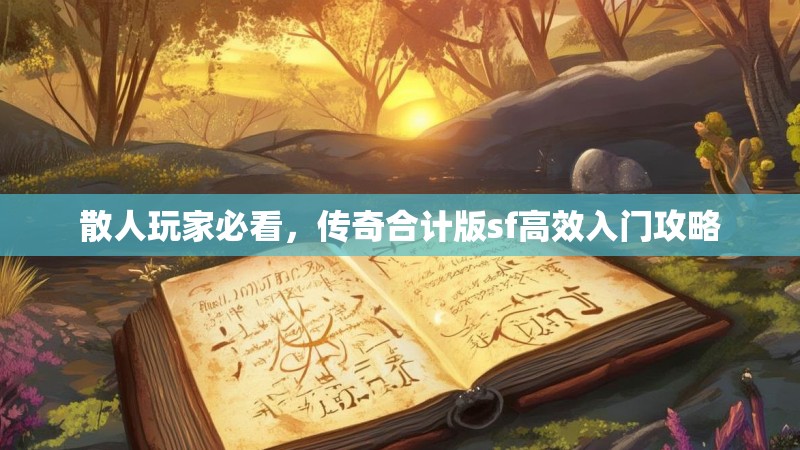 散人玩家必看，传奇合计版sf高效入门攻略