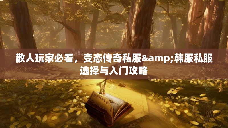 散人玩家必看，变态传奇私服&韩服私服选择与入门攻略