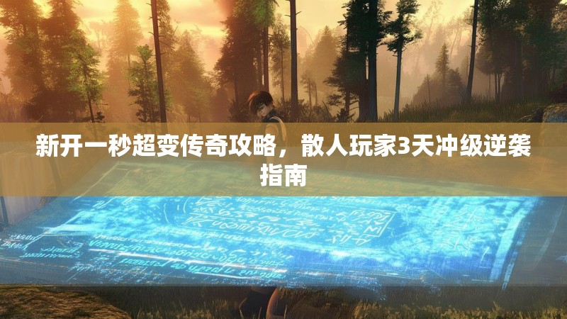 新开一秒超变传奇攻略，散人玩家3天冲级逆袭指南