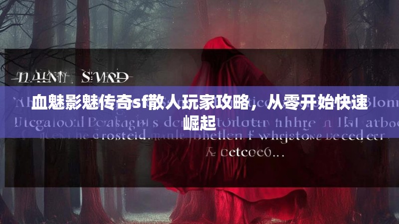 血魅影魅传奇sf散人玩家攻略，从零开始快速崛起