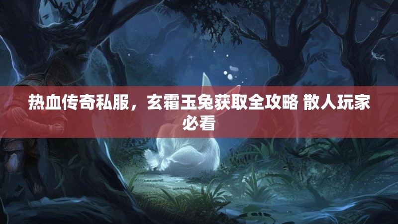 热血传奇私服，玄霜玉兔获取全攻略 散人玩家必看
