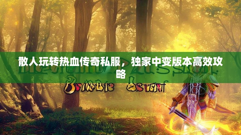 散人玩转热血传奇私服，独家中变版本高效攻略