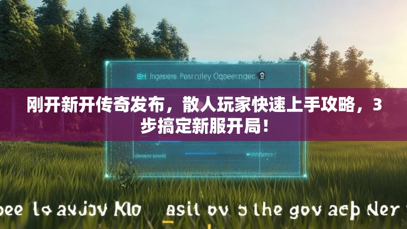 刚开新开传奇发布，散人玩家快速上手攻略，3步搞定新服开局！