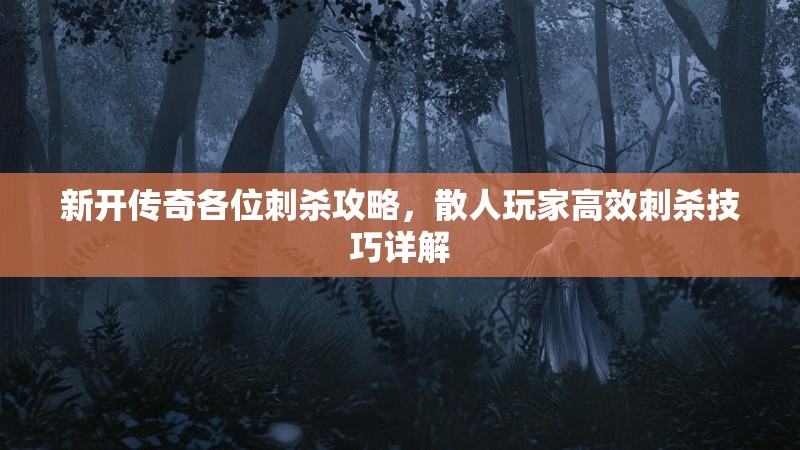 新开传奇各位刺杀攻略，散人玩家高效刺杀技巧详解