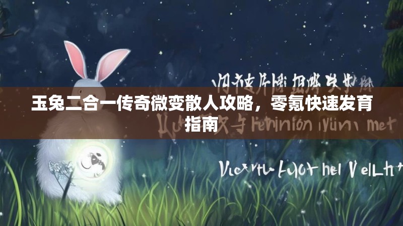 玉兔二合一传奇微变散人攻略，零氪快速发育指南