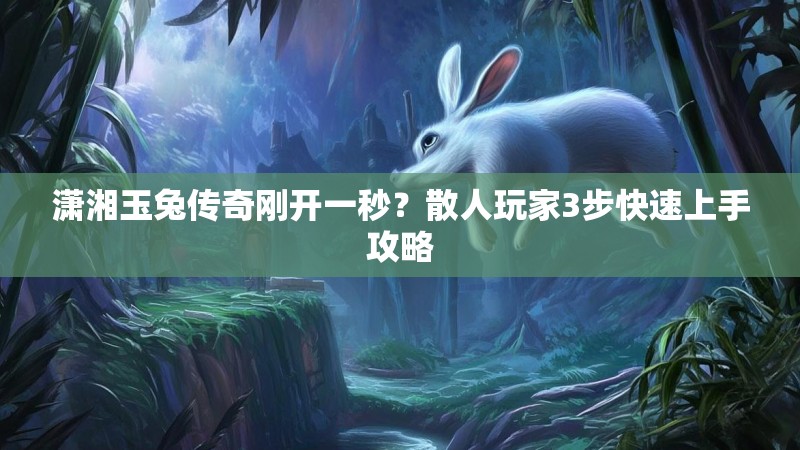 潇湘玉兔传奇刚开一秒？散人玩家3步快速上手攻略