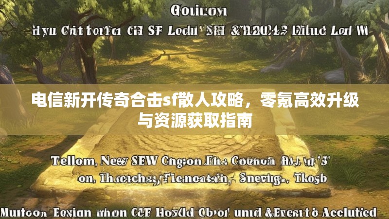 电信新开传奇合击sf散人攻略，零氪高效升级与资源获取指南