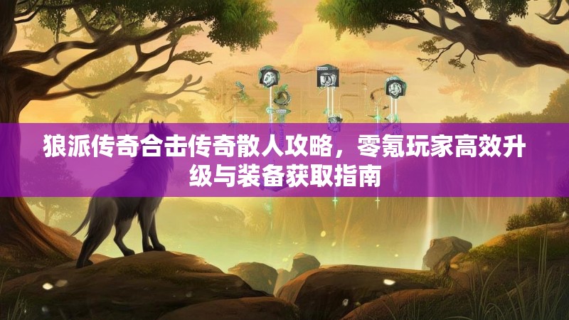 狼派传奇合击传奇散人攻略，零氪玩家高效升级与装备获取指南