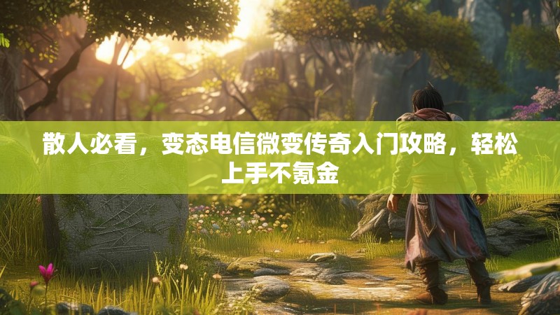 散人必看，变态电信微变传奇入门攻略，轻松上手不氪金