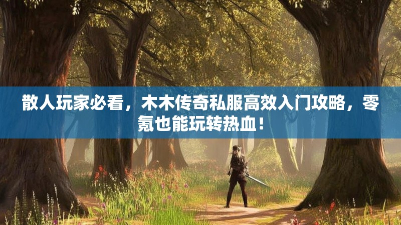 散人玩家必看，木木传奇私服高效入门攻略，零氪也能玩转热血！