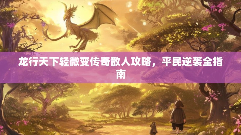 龙行天下轻微变传奇散人攻略，平民逆袭全指南